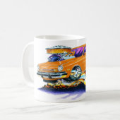 Chevy Vega Orangen-Auto Kaffeetasse (Vorderseite Links)