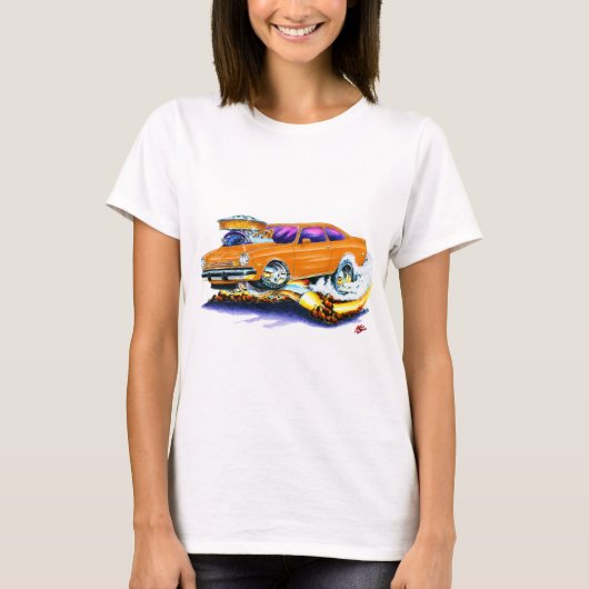 Chevy Vega Orangen-Auto T-Shirt (Vorderseite)