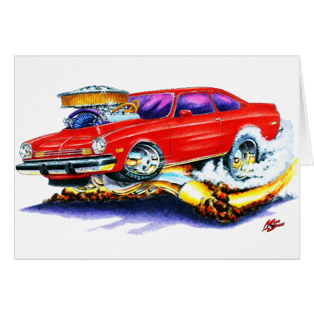 Chevy Vega Rot-Auto (Vorderseite (Horizontal))