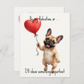 💘🐶Chew Love Carefully” Feiertagskarte (Vorne/Hinten)