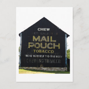 Chew Mail Pouch Tobacco Barn - Originalfoto Postkarte