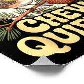 Chew Quieter Funny Bird Saying Poster (Ecke)