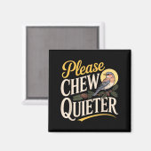 Chew Quieter Funny Vintage Bird Nature Illustratio Magnet (Vorderseite/Rückseite)