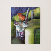 Chew Shoe, Terrier auf der Couch Puzzle (Vertikal)