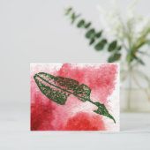 "Chewed Cherry Leaf #1" Landstraßen Postkarte (Stehend Vorderseite)