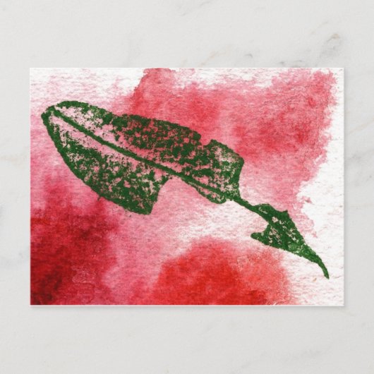 "Chewed Cherry Leaf #1" Landstraßen Postkarte (Vorderseite)