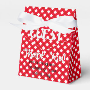 Chex 11-DARK RED-GASTGESCHENK BOX, Zelt-Style Geschenkschachtel