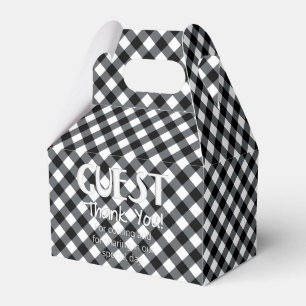 Chex 12-BLACK-WHITE-GASTGESCHENK BOX, Gable Style Geschenkschachtel