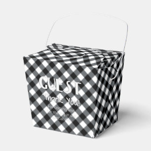 Chex 12-BLACK-WHITE-GASTGESCHENK BOX, zum Einnehme Geschenkschachtel