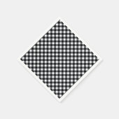 CHEX 12-BLACK-WHITE-PAPIERNAPKINS SERVIETTE (Ecke)