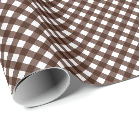 CHEX 13 DUNKELBROWN-GIFT-WRAPPING-PAPIER GESCHENKPAPIER (Rolleneckpunkt)
