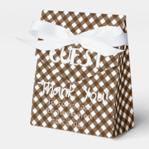 Chex 14-BROWN-GASTGESCHENK BOX, Zelt-Stil Geschenkschachtel