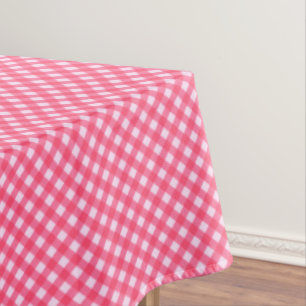 CHEX 1-PINK-BAUMWOLLE TABLECLOTH 60x104in Tischdecke