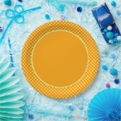 CHEX 3-ORANGE-GELBE-PAPIER-TELLER-2 PAPPTELLER (Party)