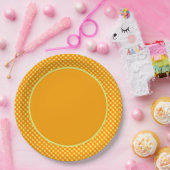 CHEX 3-ORANGE-GELBE-PAPIER-TELLER-2 PAPPTELLER (Party)