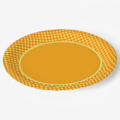 CHEX 3-ORANGE-GELBE-PAPIER-TELLER-2 PAPPTELLER (Schrägansicht)