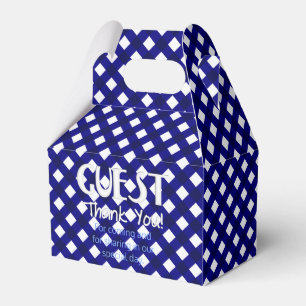 Chex 4-DARK BLUE-GASTGESCHENK BOX, Gable Style Geschenkschachtel