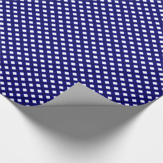 CHEX 4 DUNKELBLAU-GIFT-WRAPPING-PAPIER GESCHENKPAPIER (Ecke)