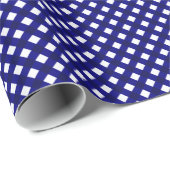CHEX 4 DUNKELBLAU-GIFT-WRAPPING-PAPIER GESCHENKPAPIER (Rolleneckpunkt)