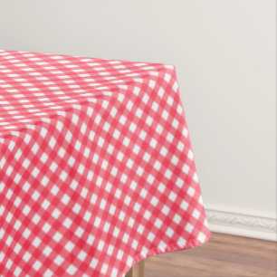 CHEX 7-WATERMELON RED-COTTON TABLECLOTH 60x104in Tischdecke