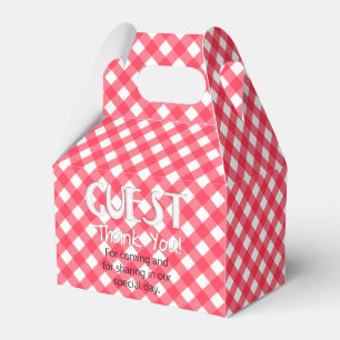 Chex 7-WATERMELON RED-GASTGESCHENK BOX, Gable Styl Geschenkschachtel