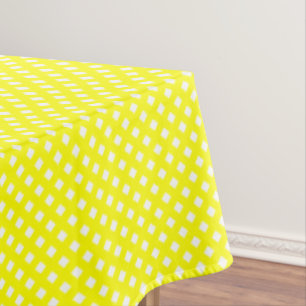 CHEX 8-YELLOW-BAUMWOLLE TABLECLOTH 60x104in Tischdecke