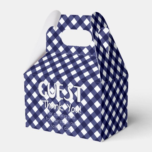 Chex 9-BLAU-GASTGESCHENK-Box, Gable-Style Geschenkschachtel (Vorderseite)