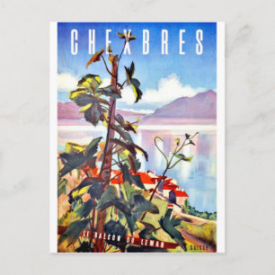 Chexbres, Blick von der Küste, Schweiz Postkarte