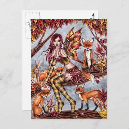 Cheyanna - Autumn Fairy Postcard Postkarte (Vorne/Hinten)