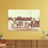 Cheyenne Amerikanischen Ureinwohner on the Move, 1 Leinwanddruck (Insitu (Wohnzimmer))