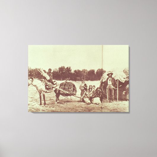 Cheyenne Amerikanischen Ureinwohner on the Move, 1 Leinwanddruck (Vorderseite)
