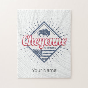 Cheyenne City Wyoming Vereinigte Staaten Vintage U Puzzle