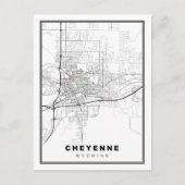 Cheyenne Map Postkarte (Vorderseite)