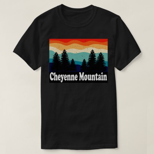 Cheyenne Mountain Colorado Retro T-Shirt (Design vorne)