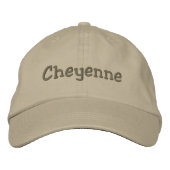 Cheyenne Name bestickt Baseball Cap Khaki Bestickte Kappe (Vorderseite)