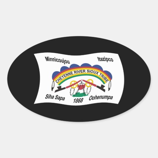 Cheyenne River Sioux Flag Aufkleber (Vorderseite)