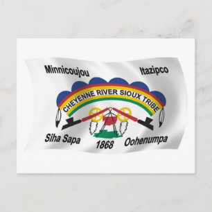 Cheyenne River Sioux Flag Postcard Postkarte
