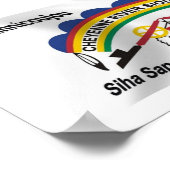 Cheyenne River Sioux Flag Poster Print (Ecke)