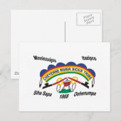 Cheyenne River Sioux Flag Postkarte (Vorne/Hinten)