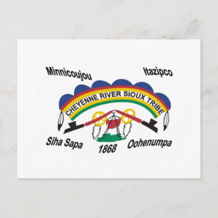 Cheyenne River Sioux Flag Postkarte