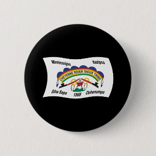 Cheyenne River Sioux Flagge Knopf Button