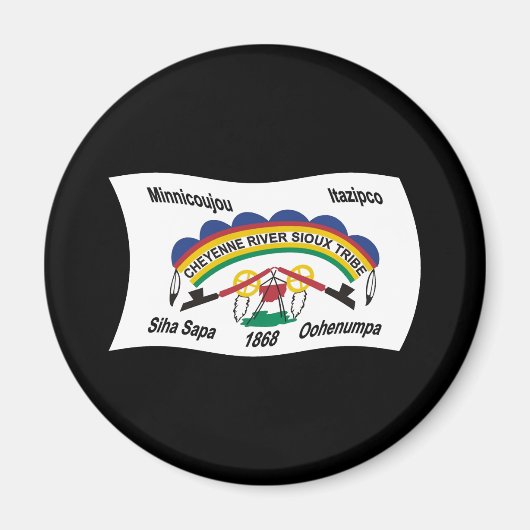 Cheyenne River Sioux Flaggen Magnet (Vorne)