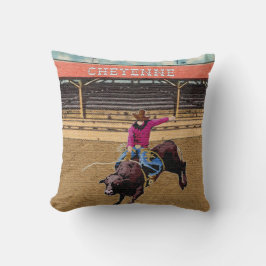 Cheyenne Rodeo Cowboy Bull Riding Kissen