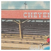 Cheyenne-Rodeo-Cowboy-Sattelbronc-Reitgewebe Stoff (Nahaufnahme)