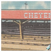 Cheyenne-Rodeo-Cowboy-Stier-Reitgewebe Stoff (Nahaufnahme)