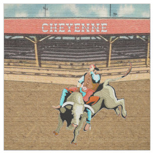 Cheyenne-Rodeo-Cowboy-Stier-Reitgewebe Stoff