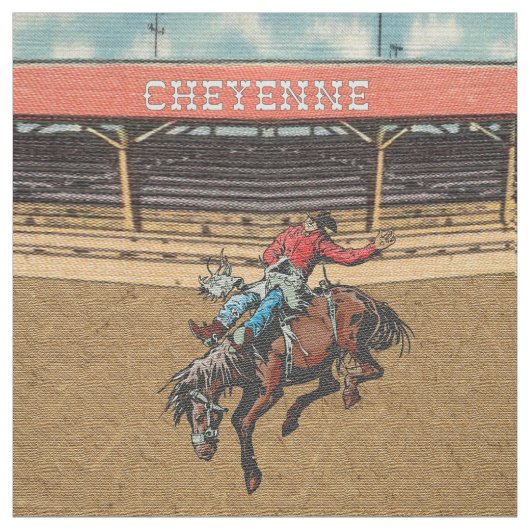 Cheyenne-Rodeo-Cowboyungesatteltes Stoff (Muster)