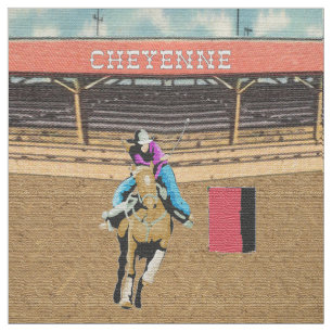 Cheyenne-Rodeo-Cowgirl-Fass-Laufen Stoff