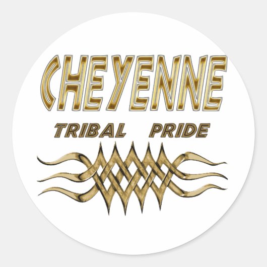 Cheyenne Tribal Pride Decal oder Aufkleberblatt Runder Aufkleber (Vorderseite)