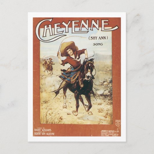 Cheyenne Vintag Songbook Cover Postkarte (Vorderseite)